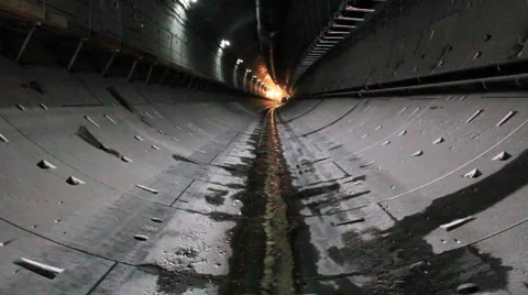 Tunnel construction 011 Stock Footage 1091699