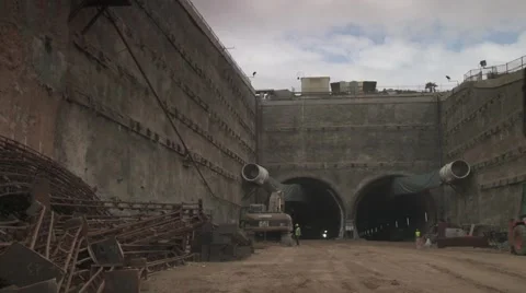 Tunnel Construction Stock Footage 886057