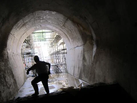 Tunnel construction Stock Photos
