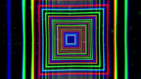 Tunnel Creative Vj Abstract Boxes Background 1 Stock Footage 61059183