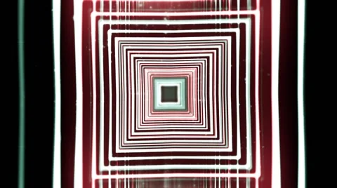 Tunnel Creative Vj Abstract Boxes Background 5 Stock Footage 61059506