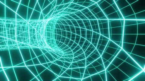 Tunnel to digital metaverse background VJ loop Stock Footage 201210810