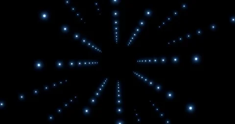 Tunnel Dot Spin background with blue color neo glow, empty space in middle. Stock Footage 129540188