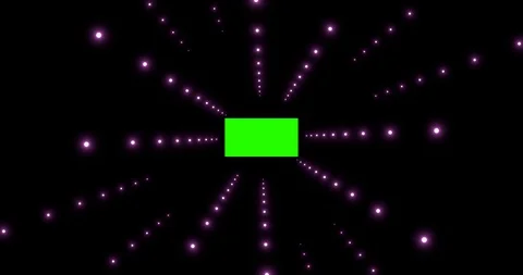 Tunnel Dot Spin background with purple color neo glow, green screen in the Stock Footage 129539870