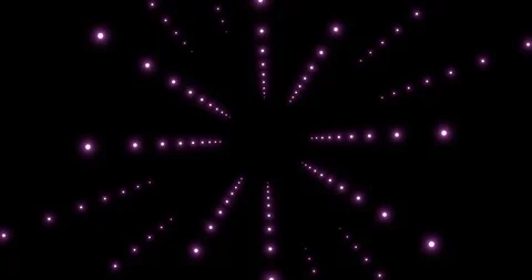 Tunnel Dot Spin background with purple color neo glow, empty space in middle. Stock Footage 129539920