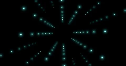Tunnel Dot Spin background with teal color neo glow, empty space in middle. Stock Footage 129539818
