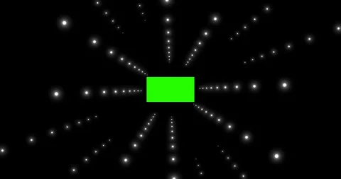 Tunnel Dot Spin background with white color neo glow, green screen in the Stock Footage 129540264