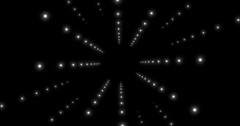 Tunnel Dot Spin background with white color neo glow, empty space in middle. Stock Footage 129540295