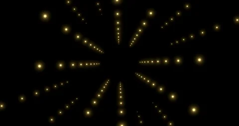 Tunnel Dot Spin background with yellow color neo glow, empty space in middle. Stock Footage 129540032