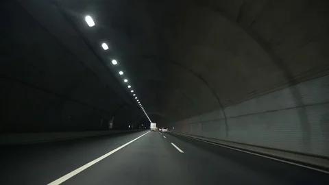 Tunnel drive Stock Footage 84845272