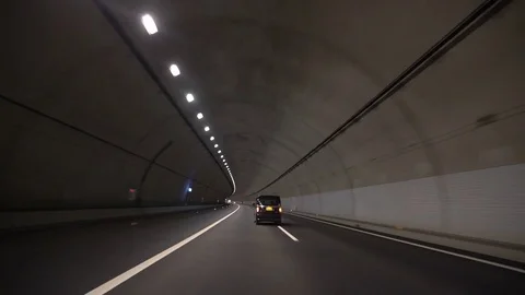 Tunnel drive Stock Footage 84845365