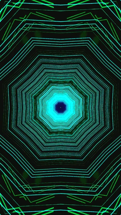 Tunnel effect video loop creates a mesmerizing visual experience with vibra.. Video stock 321267030