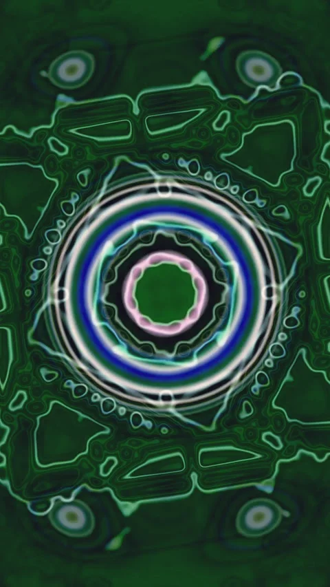 Tunnel effect video loop displays vibrant colors and patterns in a seamless.. Stock Footage 321565977