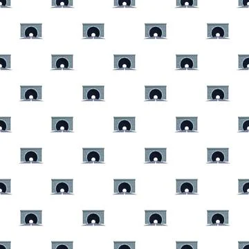 Tunnel entrance repeating pattern on white background Stock Illustration