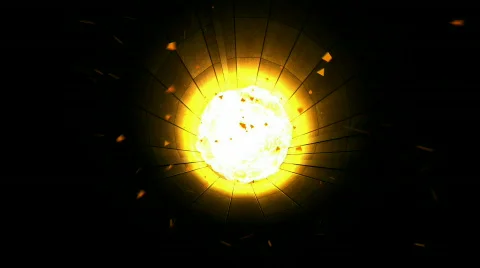 Tunnel-Explosion. CG. HD. Stockbeeldmateriaal 492334