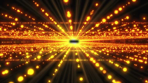 A tunnel formed by paths of colored particles Stock Footage 248980023