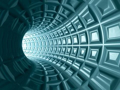 Tunnel Grid Background 스톡 일러스트