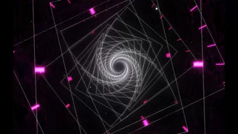 Tunnel grid rect Speed Glow Rot ColorShake Stock Footage 322565723