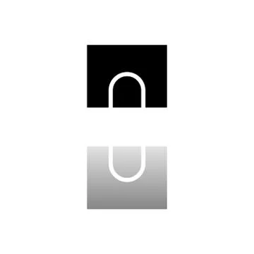 Tunnel icon flat Stock Illustration