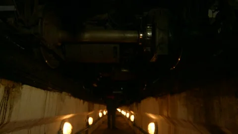 Tunnel illuminated lanterns. Stock Footage 278245664