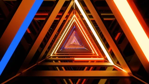 Tunnel to infinity Stock Footage 129512433