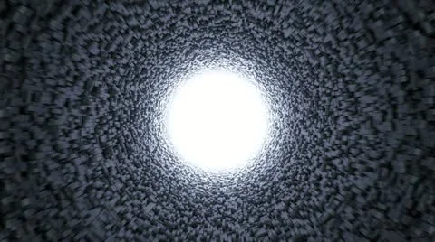 Tunnel with light in the end Stock Footage