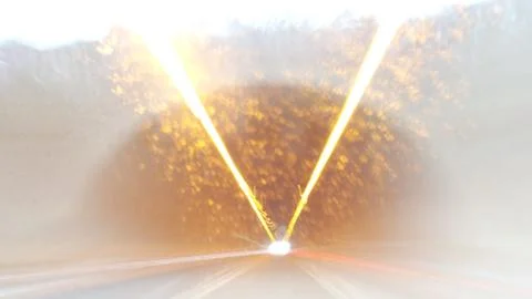 Tunnel light trace lights Foto stock