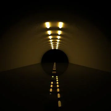 Tunnel with lights Stock Photos
