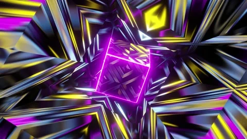Tunnel Lilac Journey Vj Loop 4K Stock Footage 158035675