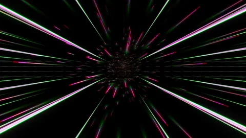Tunnel, Lines, Cgi, Vj Stock Footage 329682571