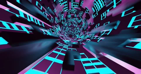 Tunnel loop time machine  Stock Footage 168132593