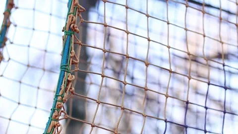 A tunnel made of mesh. A complex attachment point Stock Footage 331502061