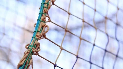 A tunnel made of mesh. A complex attachment point Stock Footage 331502077