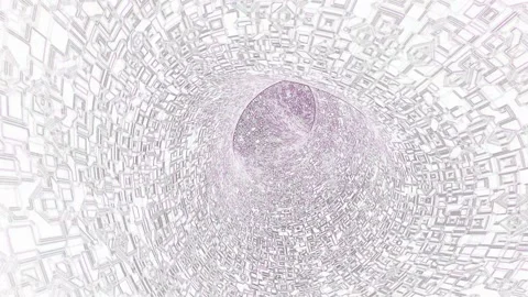 Tunnel micro scheme able to loop endless Stock-Footage 303485787