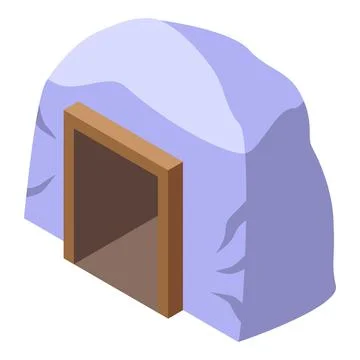 Tunnel mining icon isometric vector. Gold mine Stock Illustration