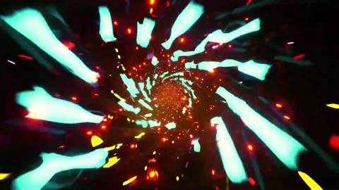 Tunnel motion Abstract background  Royal multicolor backdrop pattern Stock Footage 340183436