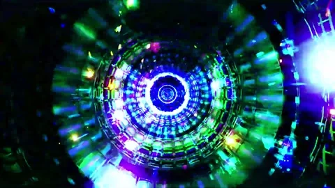 Tunnel motion Abstract background  Royal multicolor backdrop pattern Stock Footage 340186237