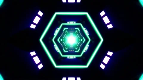 Tunnel motion Abstract background  Royal multicolor backdrop pattern Stock Footage 340186248