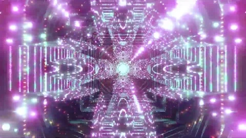 Tunnel motion Abstract background  Royal multicolor backdrop pattern Stock Footage 340186309