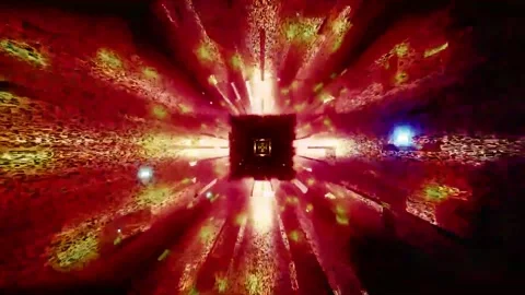 Tunnel motion Abstract background  Royal multicolor backdrop pattern 動画素材 340186467