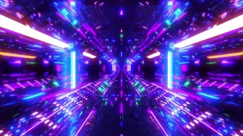 Tunnel motion Abstract background  Royal multicolor backdrop pattern Stock Footage 340186793