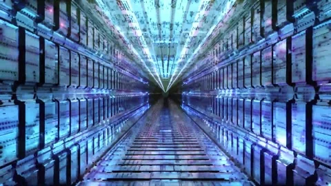 Tunnel motion Abstract background  Royal multicolor backdrop pattern Stock Footage 340186838