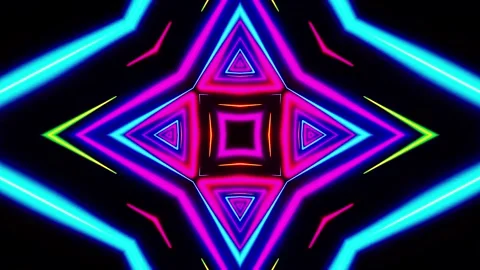 Tunnel motion Abstract background  Royal multicolor backdrop pattern Stock Footage 340203369