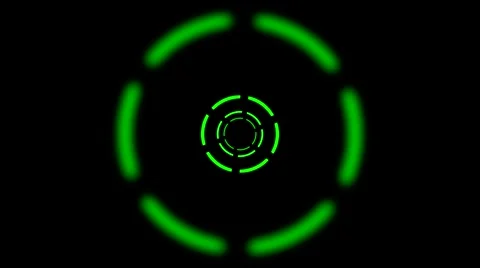 Tunnel Motion Graphic Element Effect Loop - Green Stock Footage 58710769
