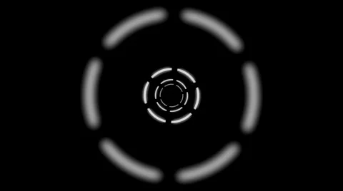 Tunnel Motion Graphic Element Effect Loop - White Stock Footage 58711119