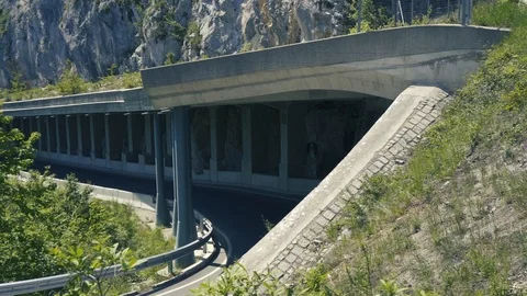 Tunnel in the mountain movement Stock Footage 112777768