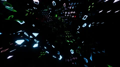 A tunnel of neon particles in a seamless loop. Stock-Footage 291976537