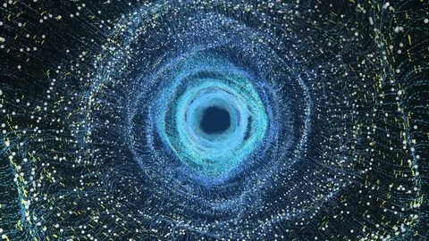 Tunnel network particles noise Video stock 85027322