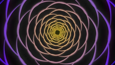A tunnel or funnel formed by a multitude of concentric wavy lines. Vídeos de archivo 308162610