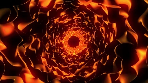A tunnel or vortex in orange shades. Vídeo Stock 306225596